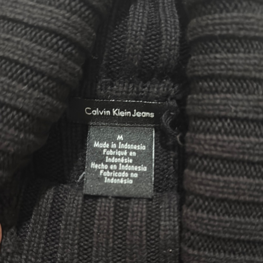 Calvin Klein Jeans Black Turtleneck Sweater - Picture 3 of 6